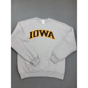 Iowa Hawkeyes Sweatshirt Mens Medium Gray NCAA Football Champion Crewneck Fleece